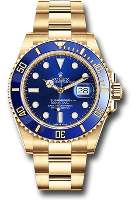 gold and blue rolex price|rolex submariner 41mm yellow gold.